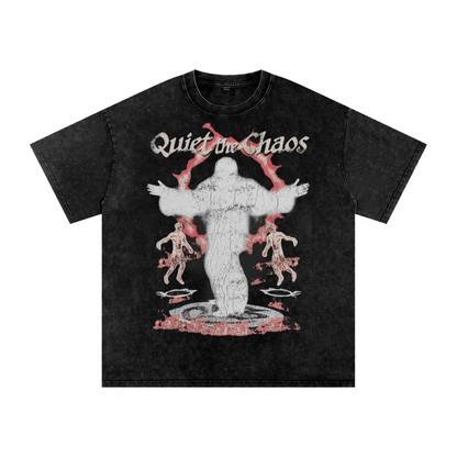 BEESMOOVE Resurrection Washed Oversized Cotton T-Shirt - Beesmoove 
