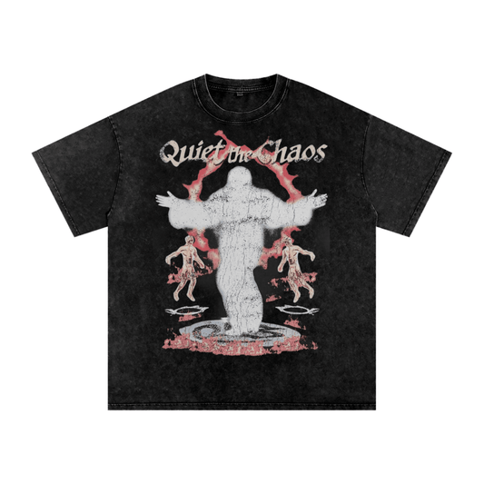 BEESMOOVE Resurrection Washed Oversized Cotton T-Shirt - Beesmoove 