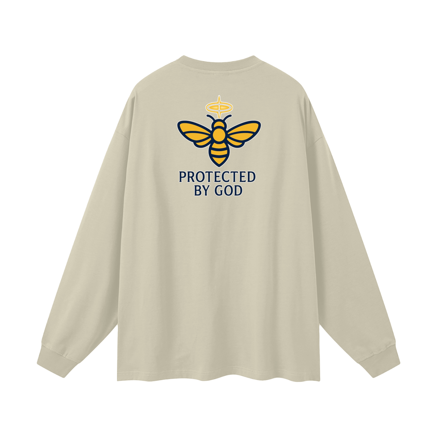 BEESMOOVE Protected by God Oversized Long Sleeve T-Shirt