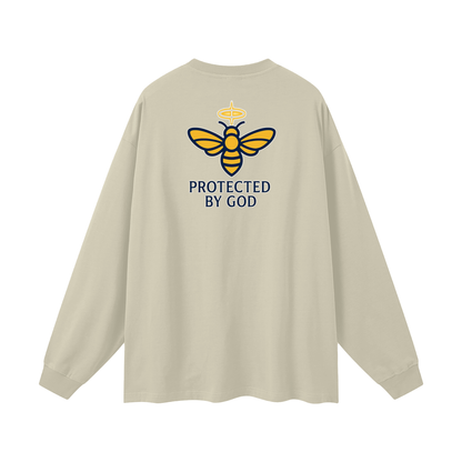 BEESMOOVE Protected by God Oversized Long Sleeve T-Shirt