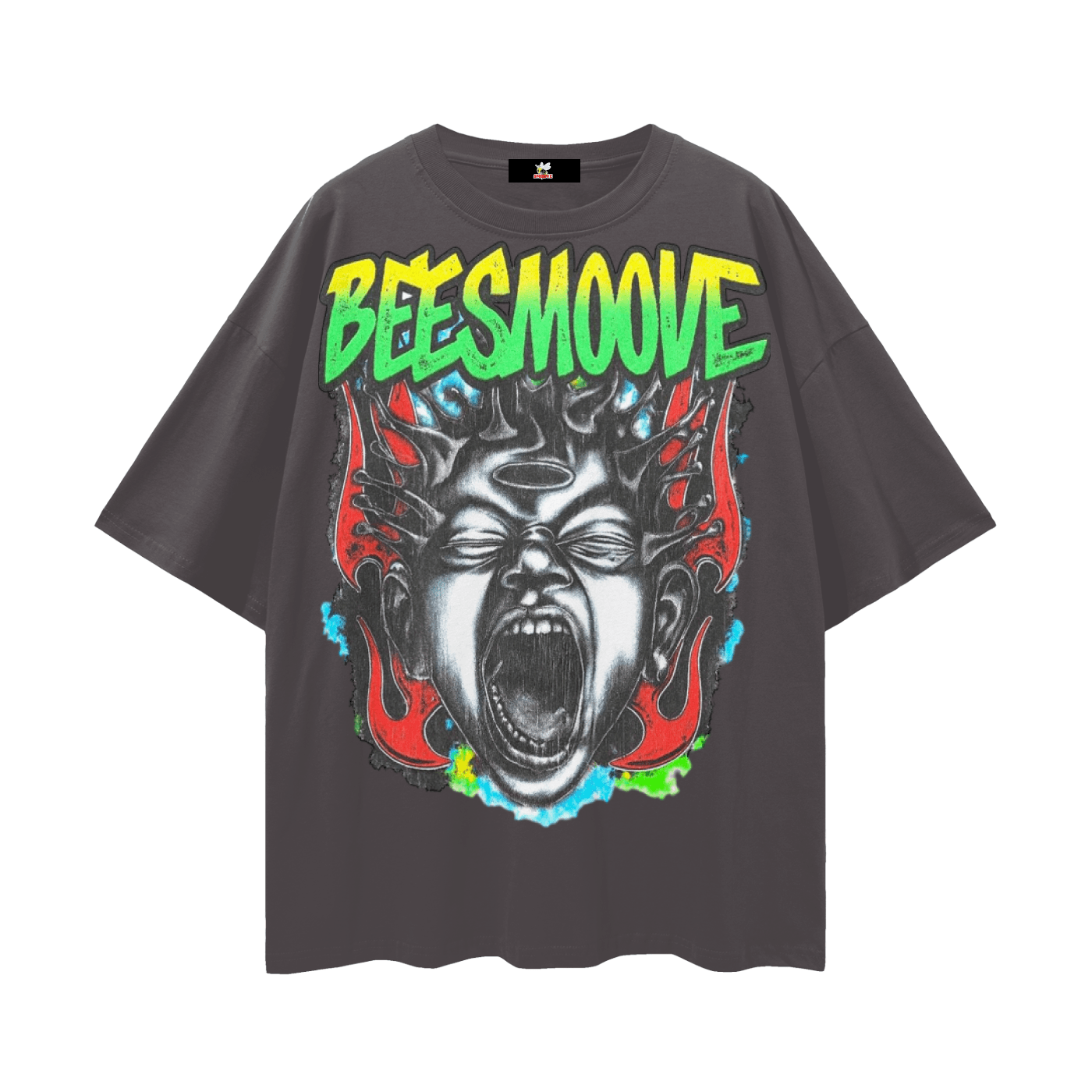 BEESMOOVE Inferno Cry Loose Drop Shoulder T-Shirt - Beesmoove 