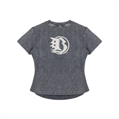 BEESMOOVE Boss Status Mentality Vintaged-Wash Bodycon Cotton Tee - Beesmoove 