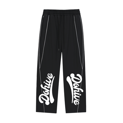 BEESMOOVE DOHIVE Reflection Striped Straight-Leg Sweatpants