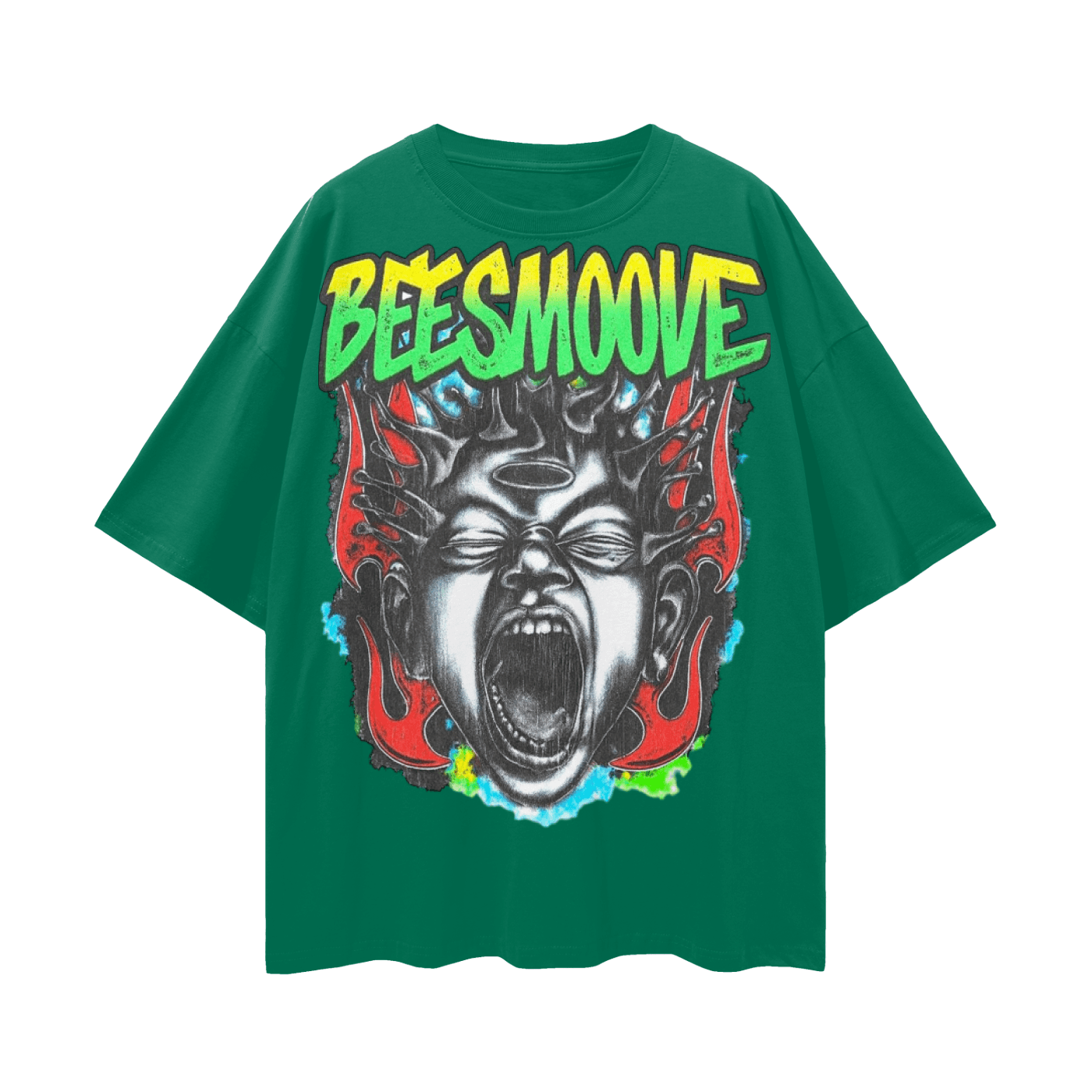 BEESMOOVE Inferno Cry Loose Drop Shoulder T-Shirt - Beesmoove 