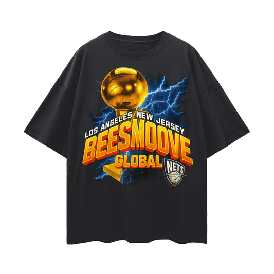 BEESMOOVE Global Court Kings Oversize Deep Drop Shoulder Tee - Beesmoove 