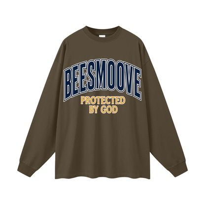 BEESMOOVE Protected by God Oversized Long Sleeve T-Shirt
