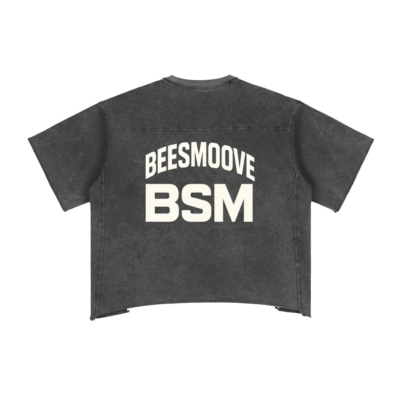BEESMOOVE BSM Boss Status Mentality Washed Boxy T-Shirt - Beesmoove 