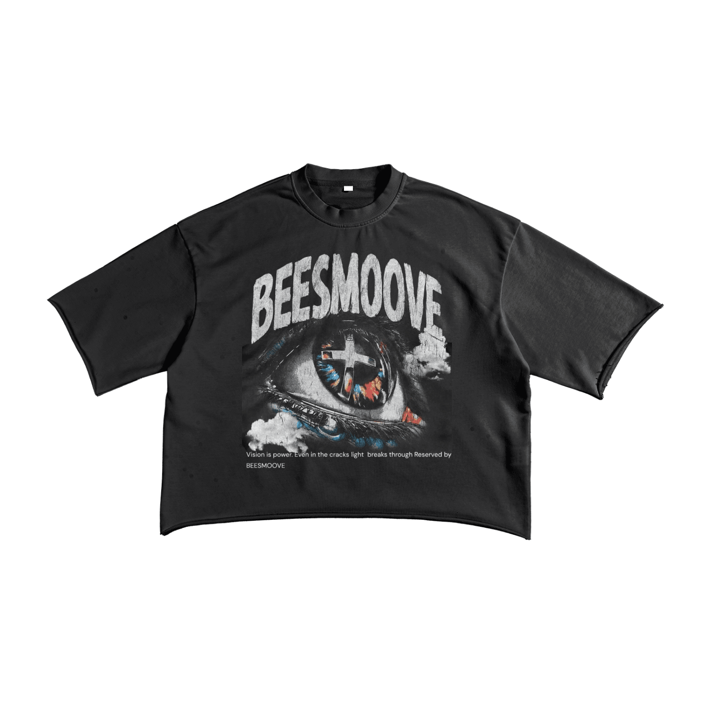 BEESMOOVE Eye of Truth Raw Edge T-shirt - Beesmoove 