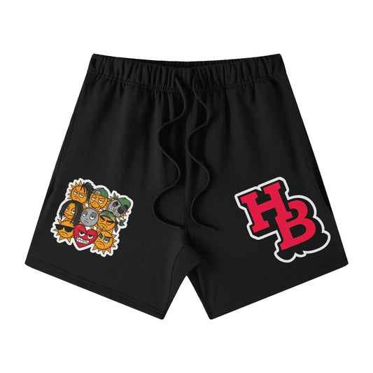 BEESMOOVE HIVEBREAKER Sun Lords Edition Heavyweight Earth Tone Loose Fit FOG 100% Cotton Shorts - Beesmoove 