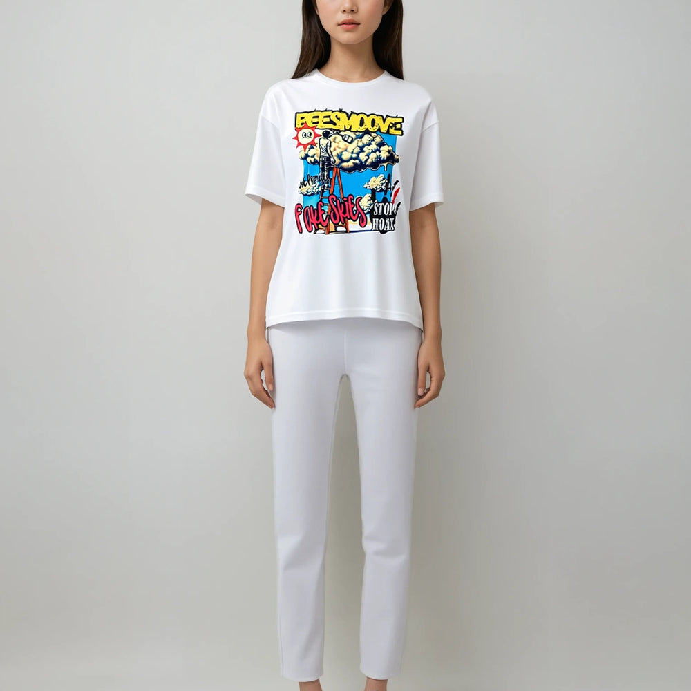 Beesmoove fake skies Oversized Boxy Tee