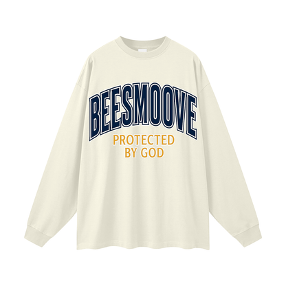 BEESMOOVE Protected by God Oversized Long Sleeve T-Shirt