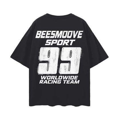 BEESMOOVE Pulse Theory Oversize Deep Drop Shoulder Tee - Beesmoove 