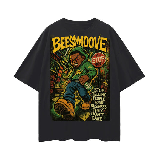 BEESMOOVE Heavy Steppin’ Chronicles Deep Drop Shoulder Tee - Beesmoove 
