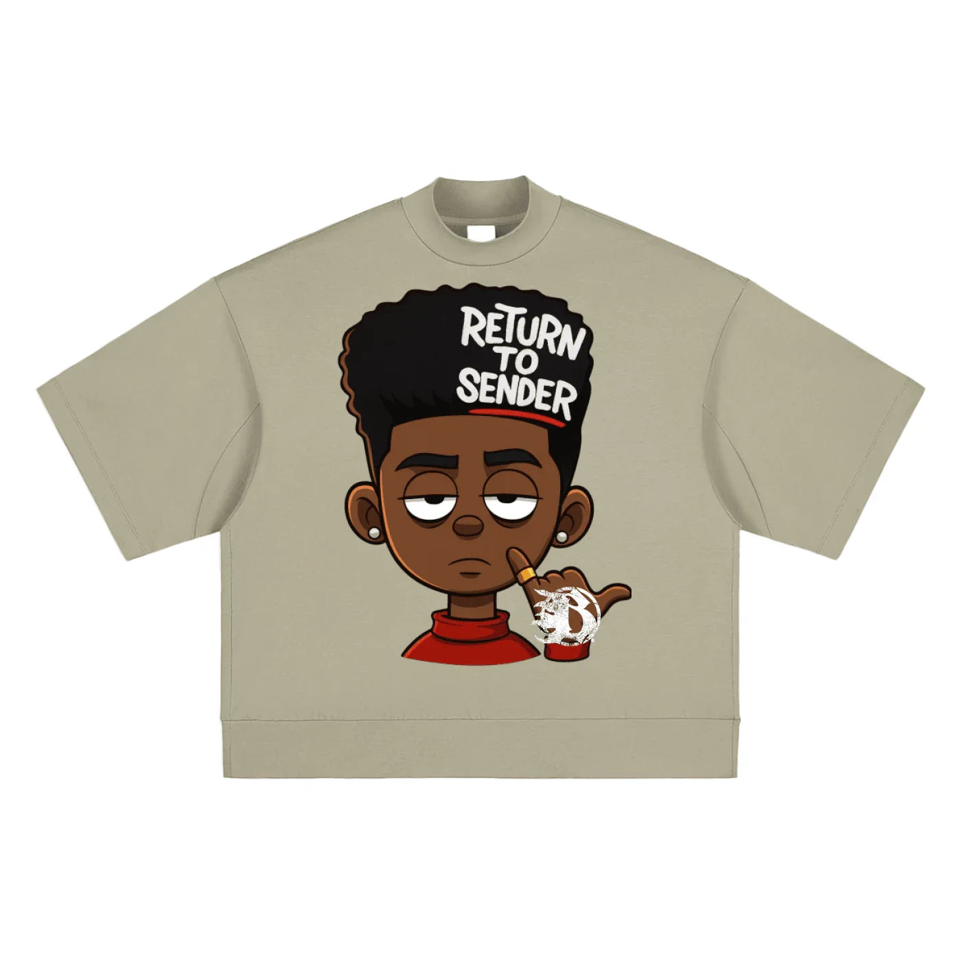 BEESMOOVE RTS Terrell Oversized Mock Neck T-shirt - Beesmoove 