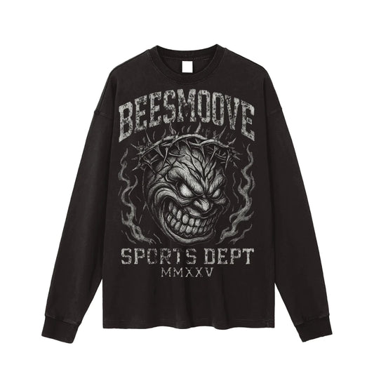 BEESMOOVE Vicious Reign Washed Long Sleeve T-shirt - Beesmoove 