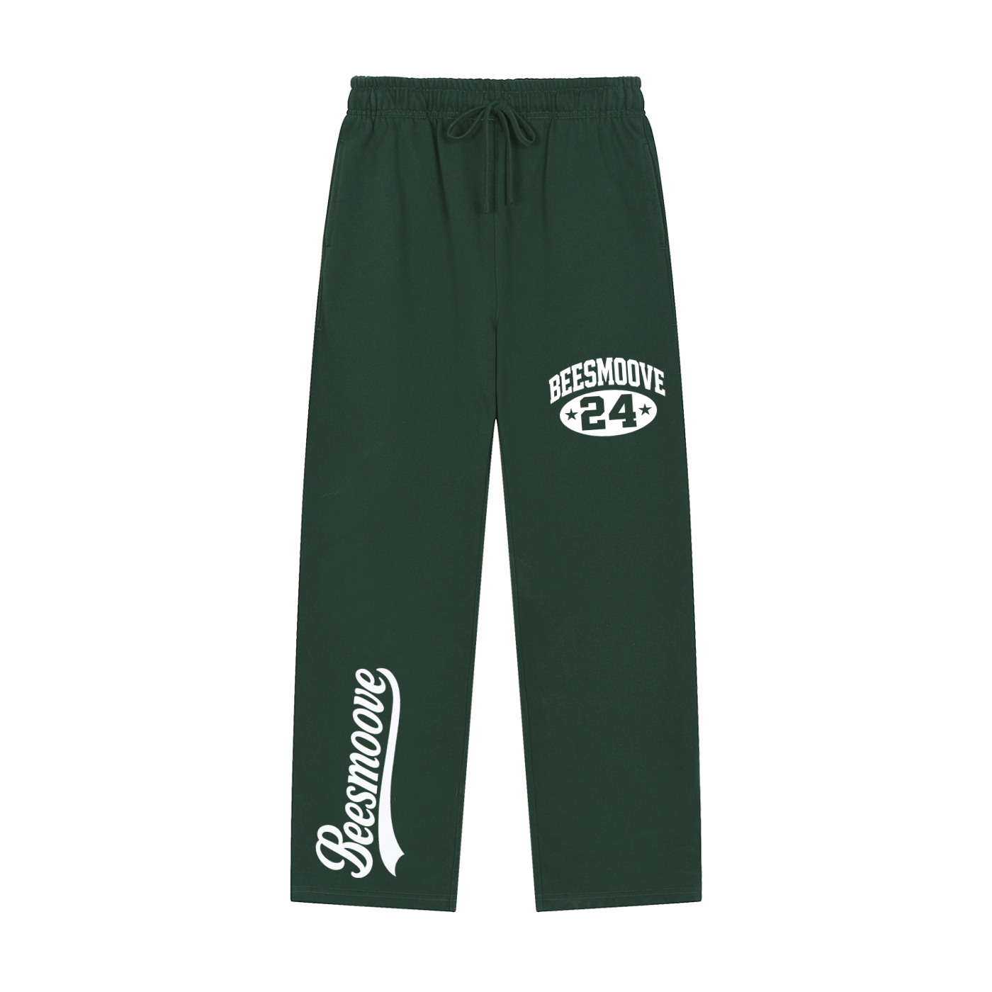 BEESMOOVE Heritage Mark white Straight-Leg Sweatpants - Beesmoove 