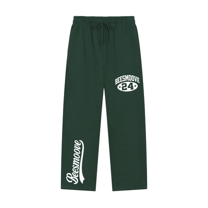 BEESMOOVE Heritage Mark white Straight-Leg Sweatpants - Beesmoove 