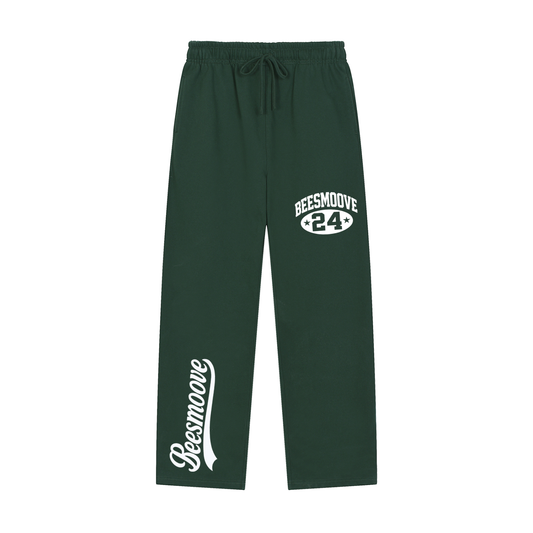 BEESMOOVE Heritage Mark white Straight-Leg Sweatpants - Beesmoove 