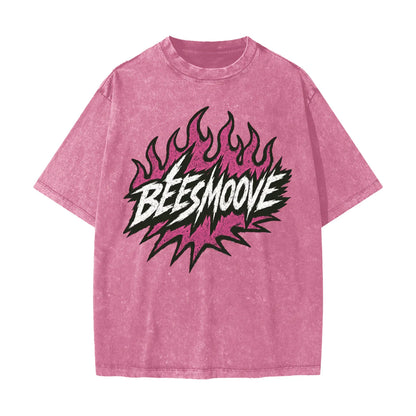 BEESMOOVE Heated Motion Heavyweight Snow Washed T-Shirt - Beesmoove 