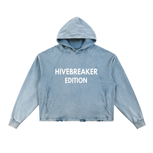 BEESMOOVE The Hivebreaker Statement Vintage Washed Frayed-Hoodie - Beesmoove 