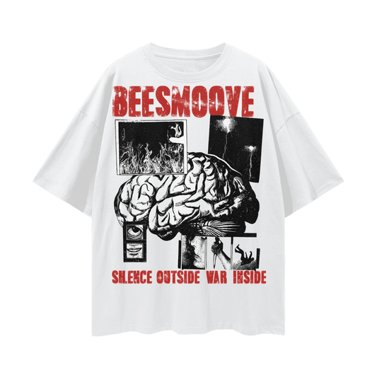 BEESMOOVE MK ULTRA WOKE Streetwear Loose Drop Shoulder T-Shirt - Beesmoove 