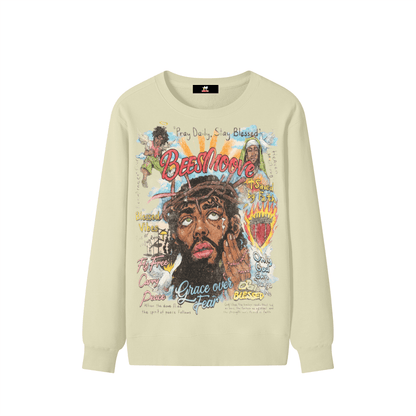 BEESMOOVE Grace Over Fear Classic Cotton Sweater - Beesmoove 