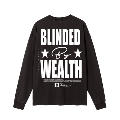 BEESMOOVE Blinded Ambition Vintage Washed Long Sleeve T-Shirt - Beesmoove 