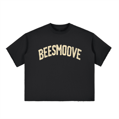 BEESMOOVE Boxy Half-Sleeve Raw-Edge T-Shirt - Beesmoove 