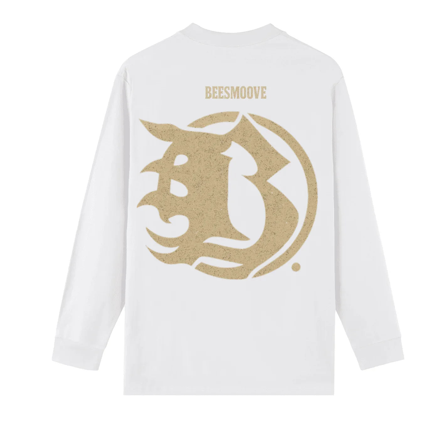 BEESMOOVE Alpha Stamp Heavyweight 100% Cotton Drop Shoulder Long Sleeve Shirt - Beesmoove 