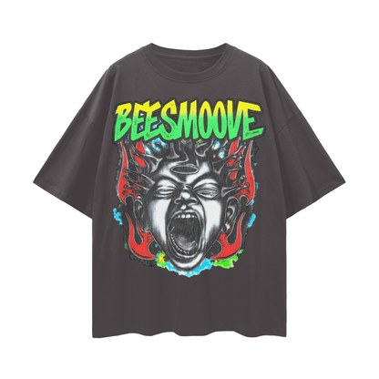 BEESMOOVE Inferno Cry Loose Drop Shoulder T-Shirt - Beesmoove 