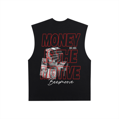 BEESMOOVE Money Made Raw Edge Cotton Tank Top - Beesmoove 