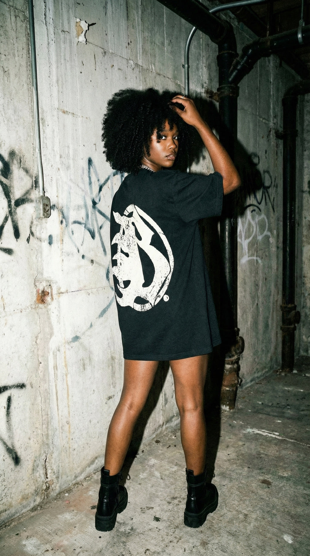 BEESMOOVE Motion Unit Oversized Cotton T-Shirt