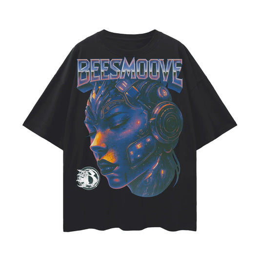 BEESMOOVE Circuit Dreams Oversize Deep Drop Shoulder Tee - Beesmoove 
