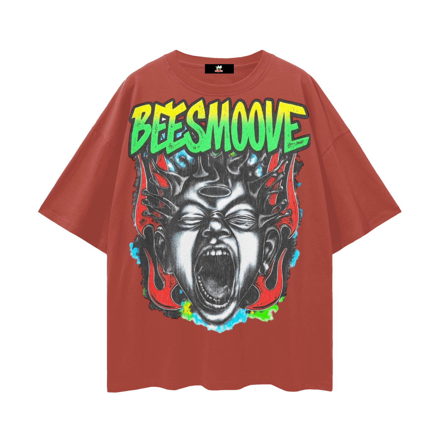 BEESMOOVE Inferno Cry Loose Drop Shoulder T-Shirt - Beesmoove 
