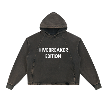 BEESMOOVE The Hivebreaker Statement Vintage Washed Frayed-Hoodie - Beesmoove 