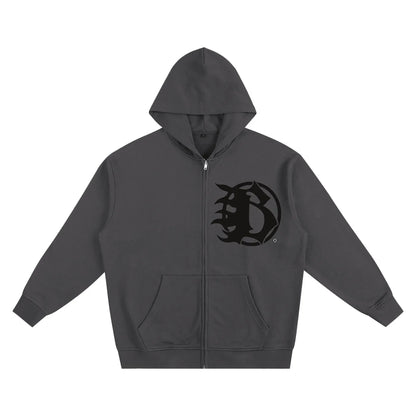 BEESMOOVE Feed The Frequency Heavyweight Zip-up Hoodie - Beesmoove 