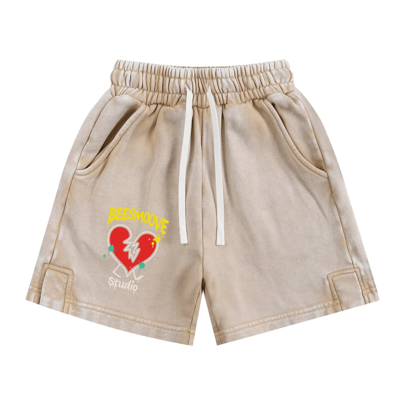BEESMOOVE Heartbreak Hijack Washed Kids' Shorts - Beesmoove 