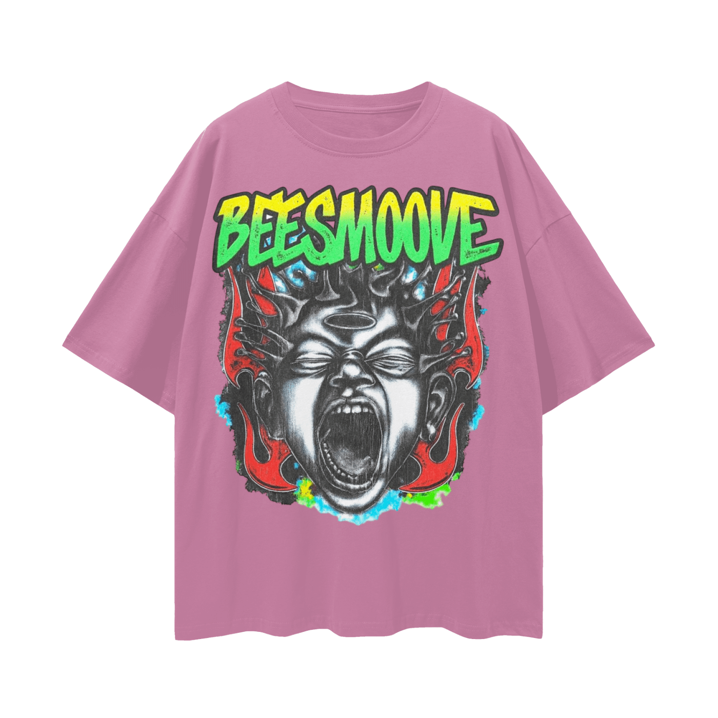 BEESMOOVE Inferno Cry Loose Drop Shoulder T-Shirt - Beesmoove 