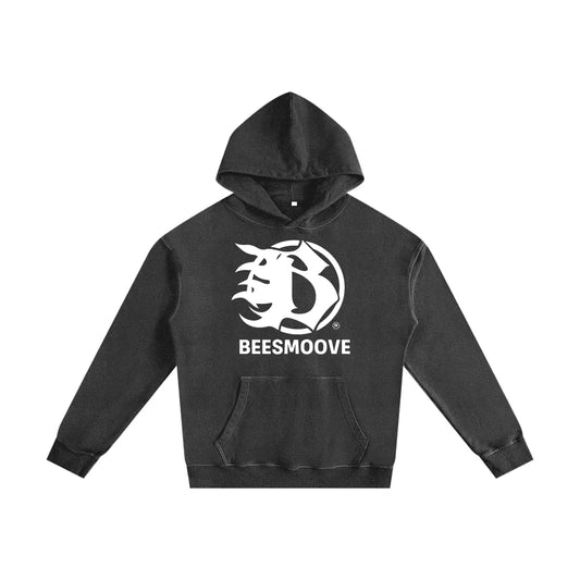 BEESMOOVE Tribal Mark Tee Enzyme Washed Hoodie - Beesmoove 