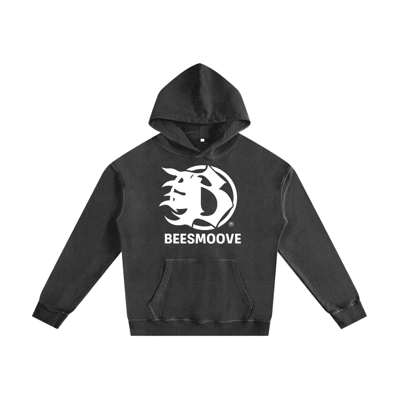 BEESMOOVE Tribal Mark Tee Enzyme Washed Hoodie - Beesmoove 
