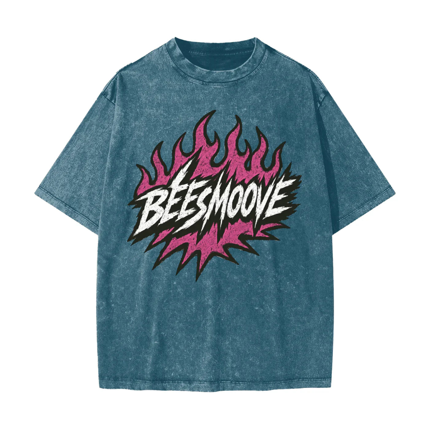 BEESMOOVE Heated Motion Heavyweight Snow Washed T-Shirt - Beesmoove 
