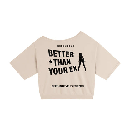 BEESMOOVE Better Than Your Ex 
Asymmetric Shoulder Oversized T-Shirt - Beesmoove 
