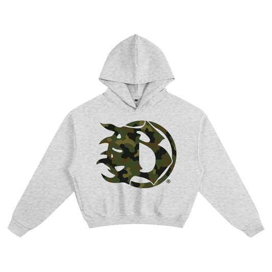 BEESMOOVE camouflage Frequency Boxy Hoodie - Beesmoove 