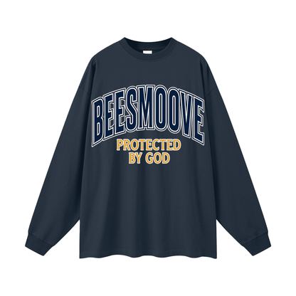 BEESMOOVE Protected by God Oversized Long Sleeve T-Shirt