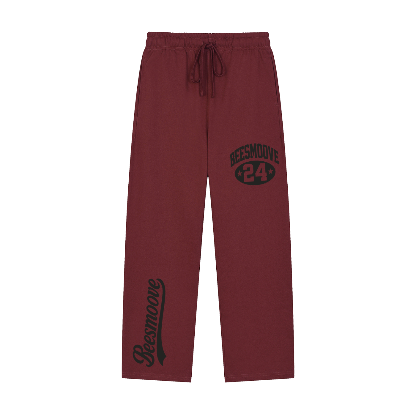 BEESMOOVE Heritage Mark Black Straight-Leg Sweatpants - Beesmoove 