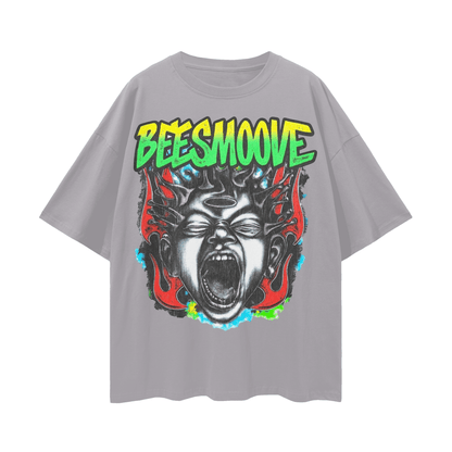 BEESMOOVE Inferno Cry Loose Drop Shoulder T-Shirt - Beesmoove 
