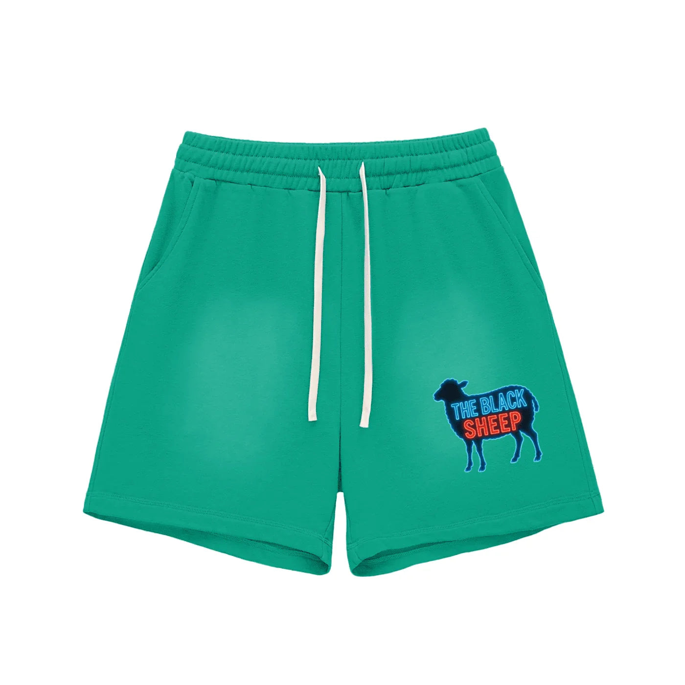 BEESMOOVE the black sheep Sun Fade Raw Edge Cotton Shorts - Beesmoove 