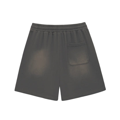BEESMOOVE DOHIVE Fade Raw Edge Cotton Shorts - Beesmoove 