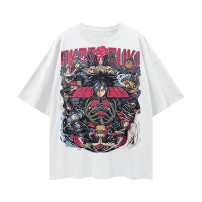 BEESMOOVE Akatsuki Streetwear Loose Drop Shoulder T-Shirt - Beesmoove 