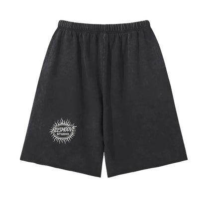 BEESMOOVE Sunburst Signature 
 Vintage Washed Shorts - Beesmoove 